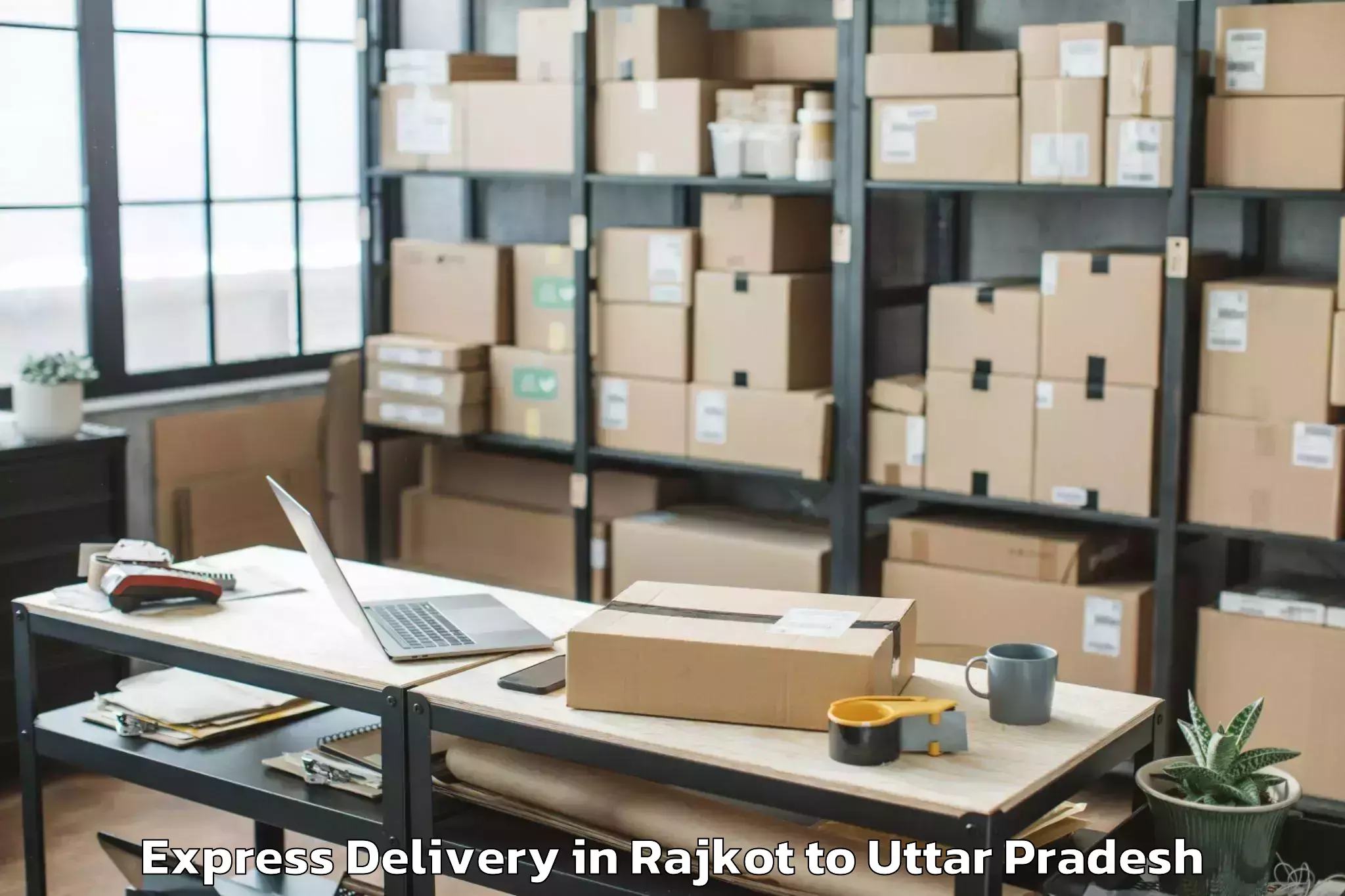 Book Rajkot to Santosh University Ghaziabad Express Delivery Online